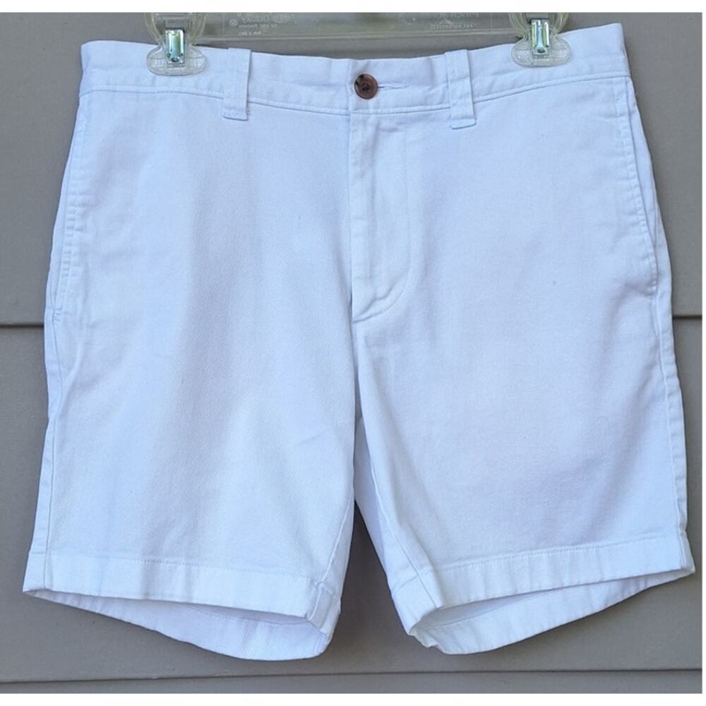 J CREW Re Imagined Men's 7" inseam Cotton White Shorts Bermudas Size 30 Summer